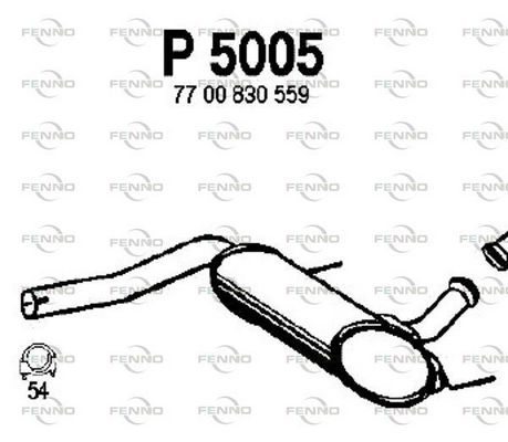 Tłumik środkowy FENNO P5005