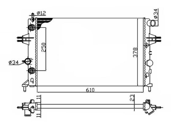 Chladič, chlazení motoru NRF 50562A