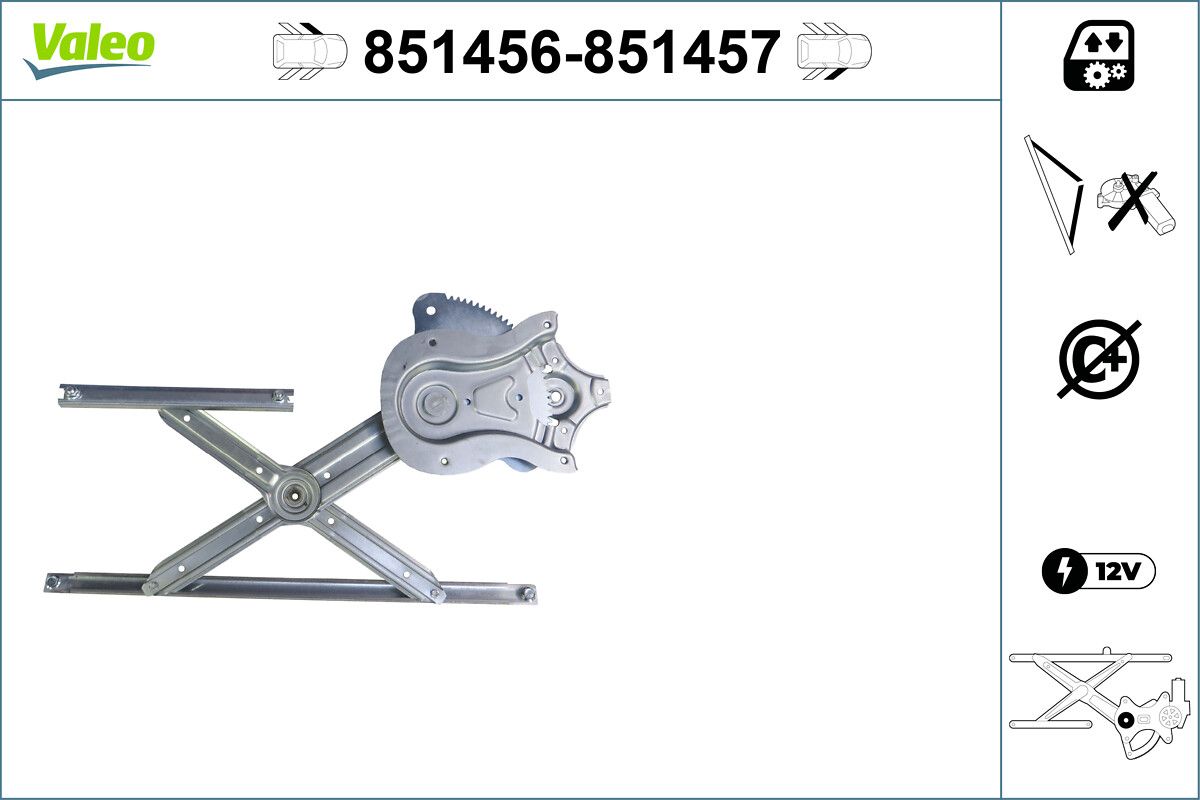 Mecanism actionare geam VALEO 851456