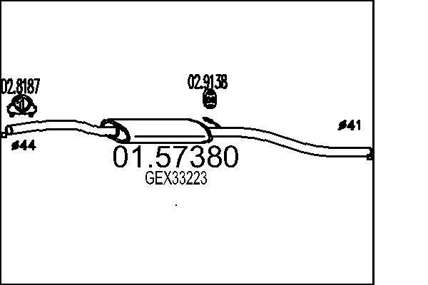 Tłumik środkowy MTS 01.57380
