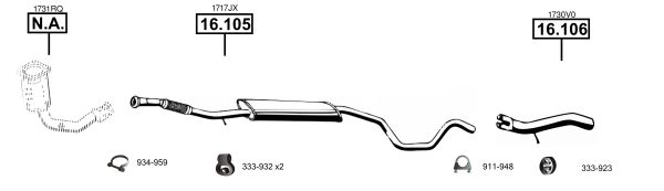 Układ wydechowy ASMET CI091730