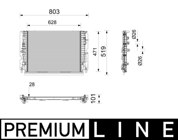 Radiator, racire motor MAHLE CRE 13 000P