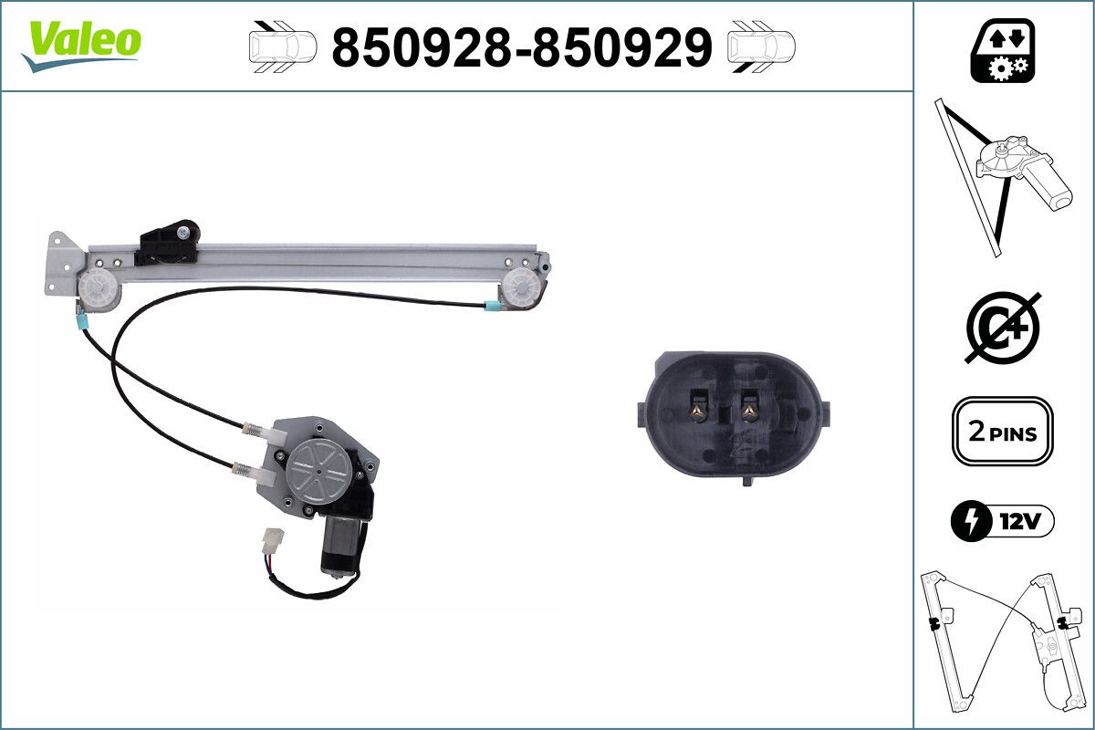 Mecanism actionare geam VALEO 850929