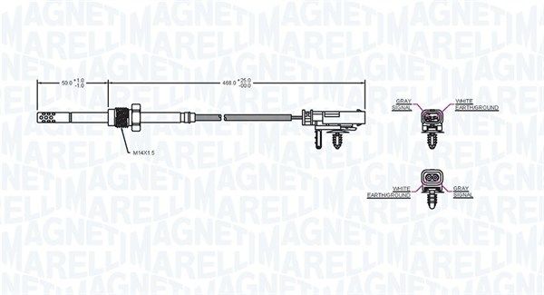 Levně Čidlo, teplota výfukových plynů MAGNETI MARELLI 172000183010