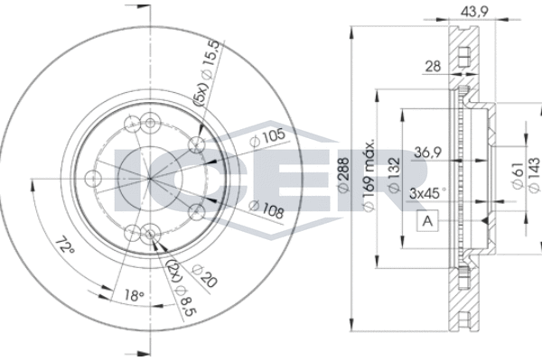 Tarcza hamulcowa ICER 78BD6029-2