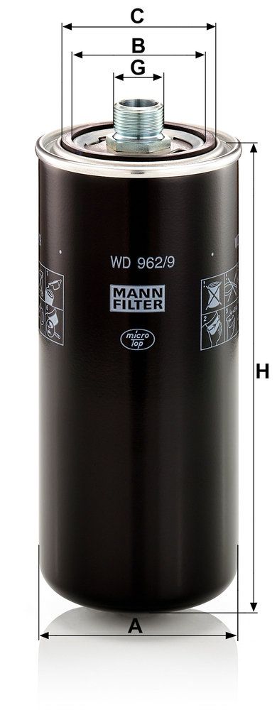 Levně Olejový filtr MANN-FILTER WD 962/9