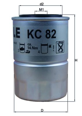 Palivový filtr MAHLE KC 82D