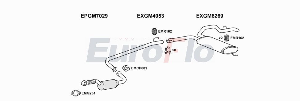 Układ wydechowy EUROFLO RNTRA20D7004D