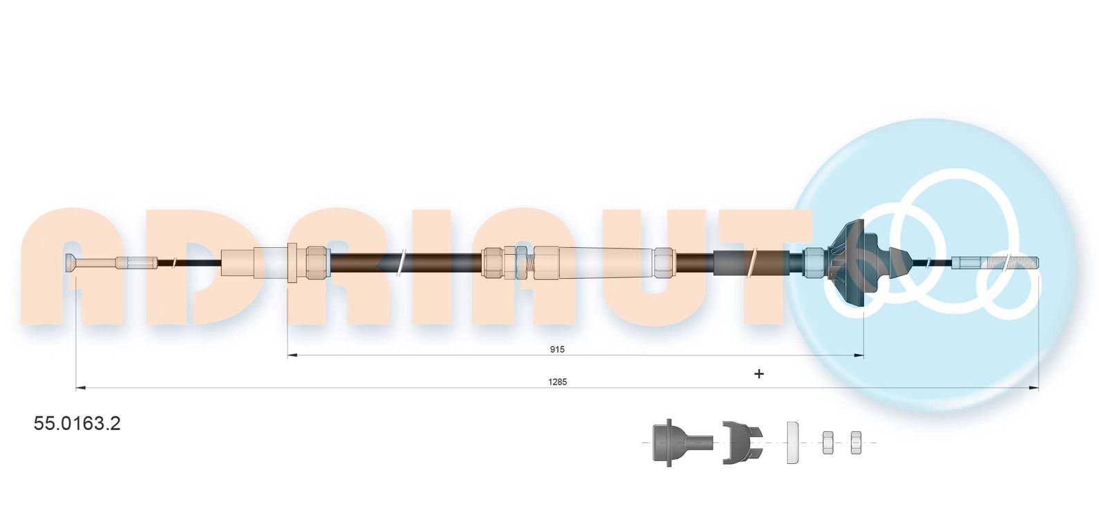 Cablu ambreiaj ADRIAUTO AD55.163.2