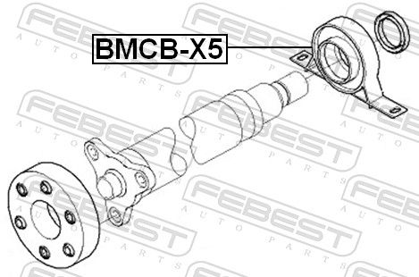 Levně Uložení, kloubový hřídel FEBEST BMCB-X5