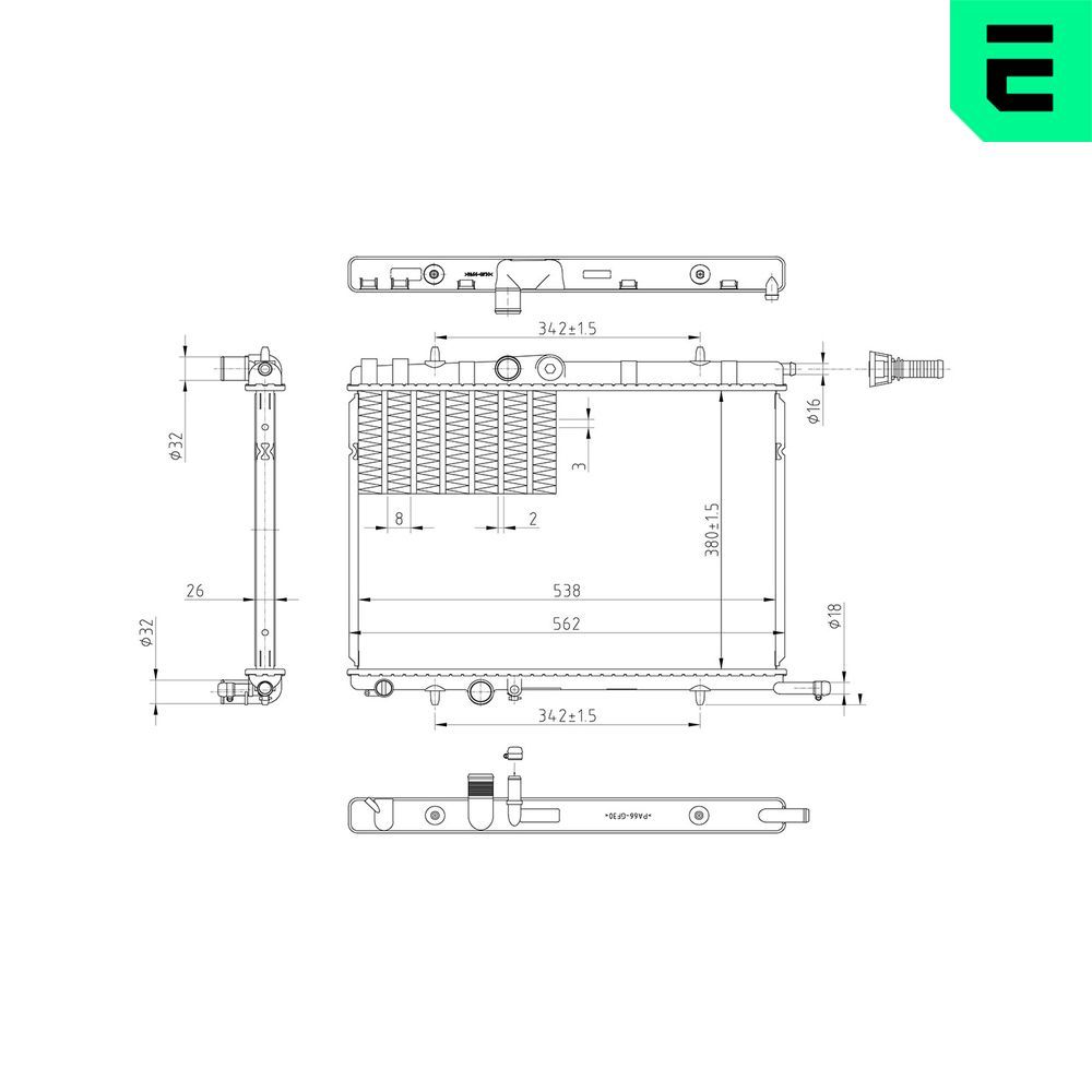Radiator, racire motor ERA 673258