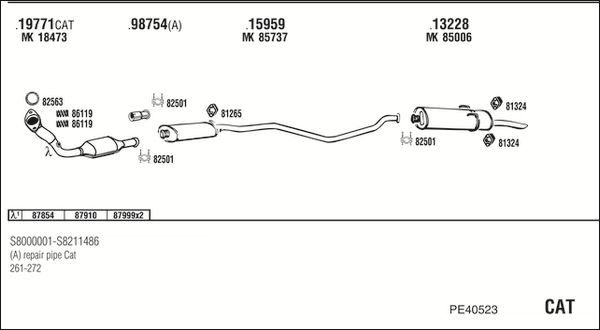 Układ wydechowy WALKER PE40523