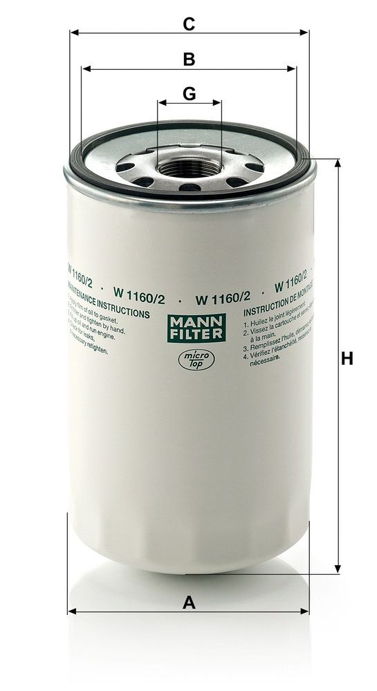 Levně Olejový filtr MANN-FILTER W 1160/2