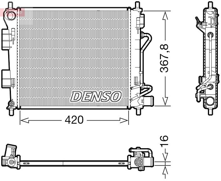 Chladič, chlazení motoru DENSO DRM41018