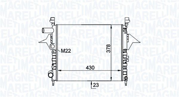Chłodnica, układ chłodzenia silnika MAGNETI MARELLI 350213161200