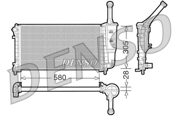 Chladič, chlazení motoru DENSO DRM09106