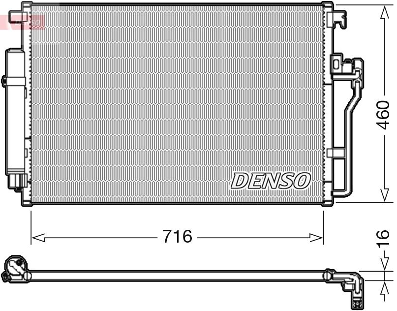 Kondenzátor klimatizácie DENSO DCN17008
