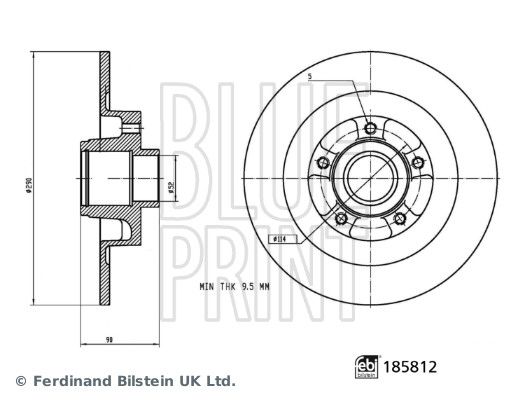 Tarcza hamulcowa BLUE PRINT ADBP430173