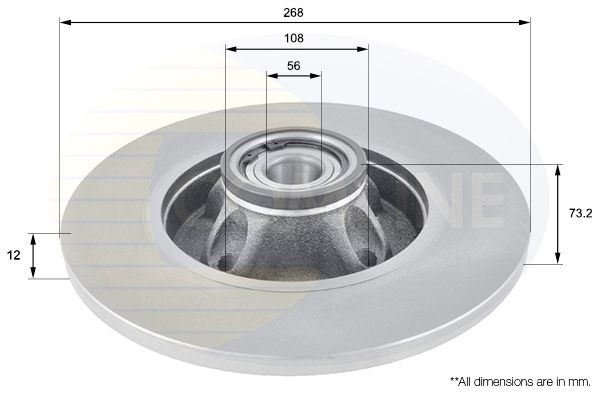 Tarcza hamulcowa COMLINE ADC3011