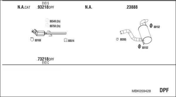 Układ wydechowy WALKER MBK059428