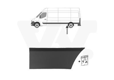 E-shop Ozdobná/ochranná lišta, bočná stena VAN WEZEL 3799425