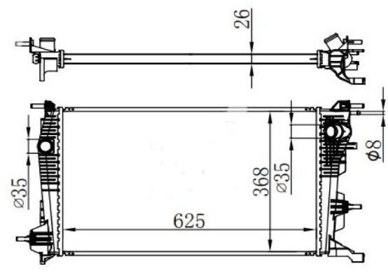 Radiator, racire motor MTR 13054655