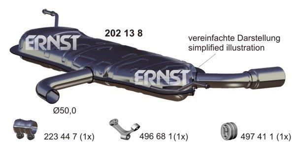 Zadní tlumič výfuku ERNST 202138