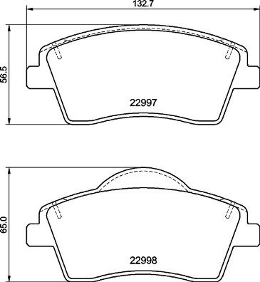 Sada brzdových destiček, kotoučová brzda BREMBO P 86 033