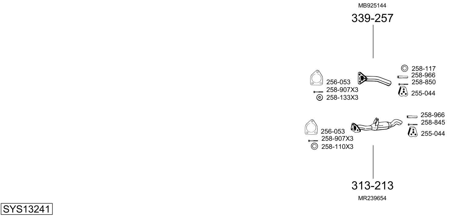 Układ wydechowy BOSAL SYS13241