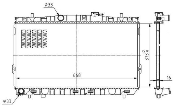 Radiator, racire motor MTR 13054662