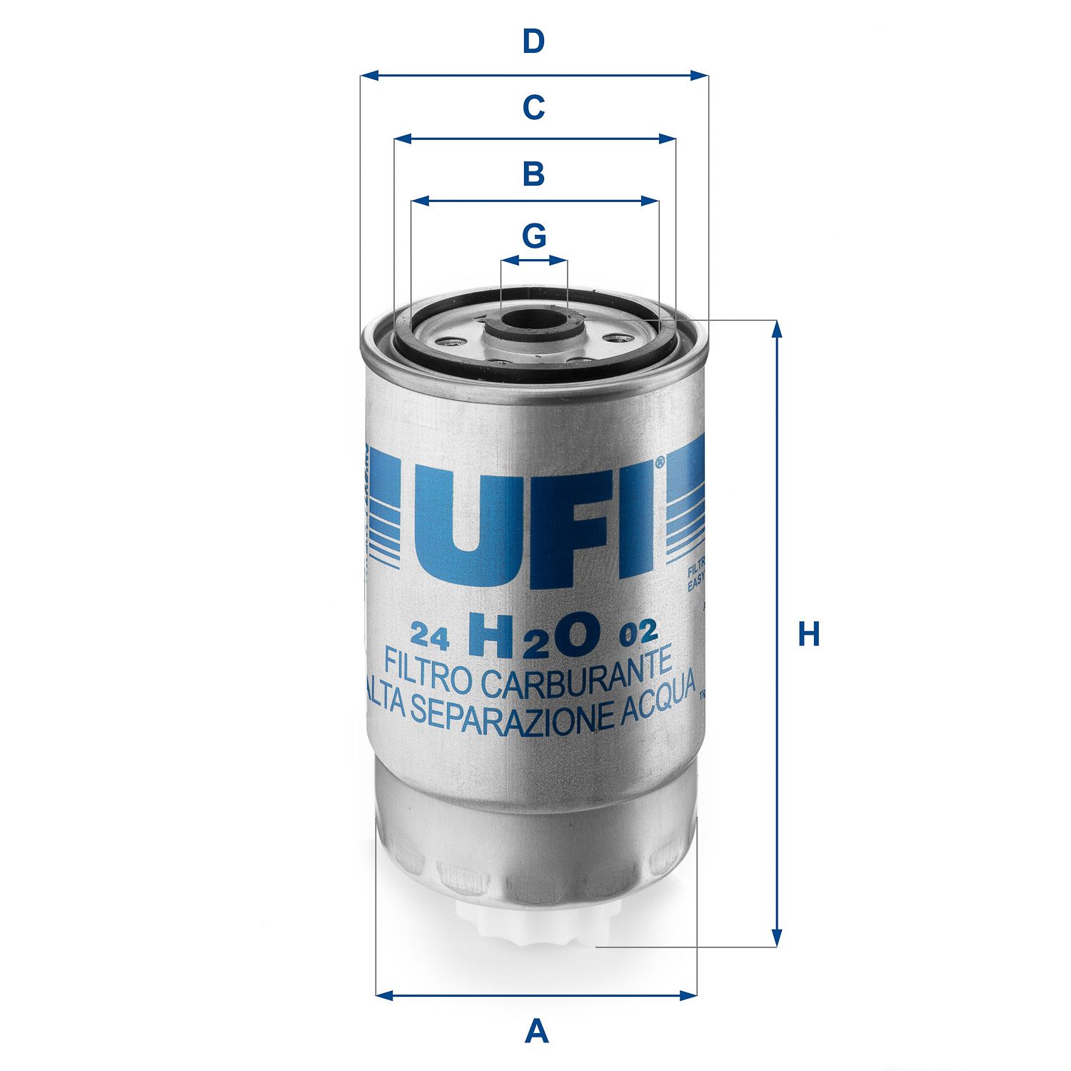 Palivový filtr UFI 24.H2O.02