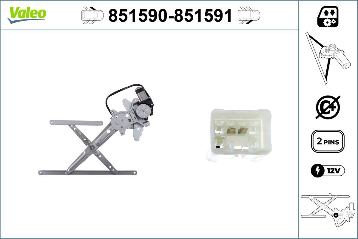 Mecanism actionare geam VALEO 851590