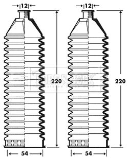 Zestaw osłon, układ kierowniczy BORG & BECK BSG3340
