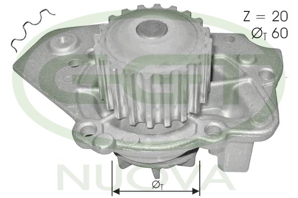 Pompă de apă, răcire motor GGT PA10116