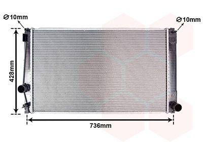 Chladič, chlazení motoru VAN WEZEL 53002419