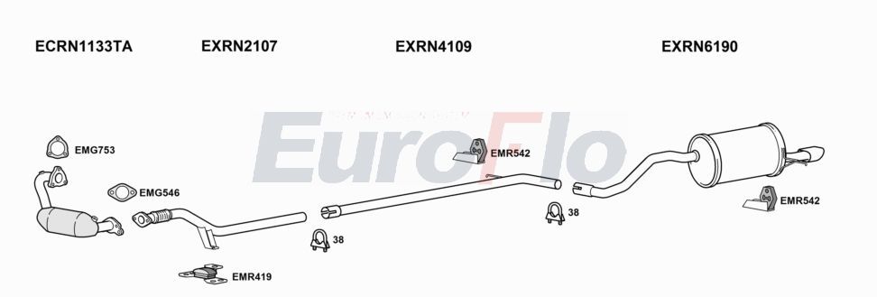 Układ wydechowy EUROFLO RNCLI091001C