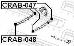 Levně Uložení, řídicí mechanismus FEBEST CRAB-047