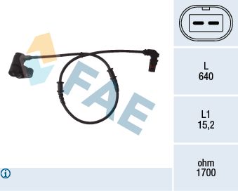 Czujnik, prędkość obrotowa koła FAE 78092
