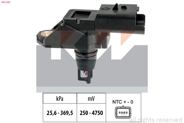 Czujnik ciśnienia powietrza, adaptacja wysokościowa KW 493 328