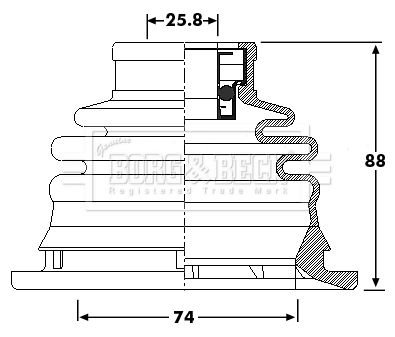 Zestaw osłon, wał napędowy BORG & BECK BCB6209