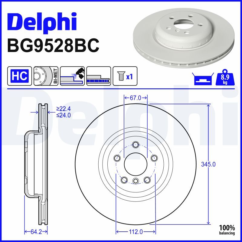 Disc frana DELPHI BG9528BC