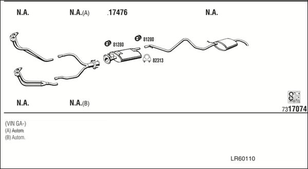 Układ wydechowy WALKER LR60110