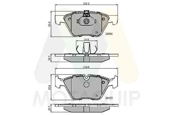 set placute frana,frana disc MOTAQUIP LVXL1292