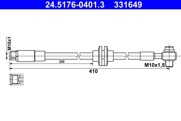 Brzdová hadica ATE 24.5176-0401.3