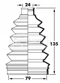 Zestaw osłon, wał napędowy BORG & BECK BCB6034