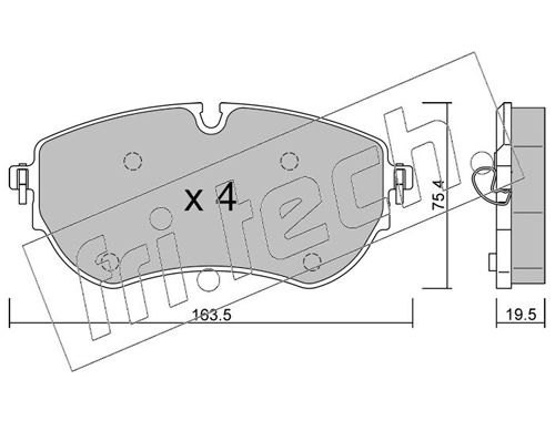 Zestaw klocków hamulcowych, hamulce tarczowe FRI.TECH. 1172.0