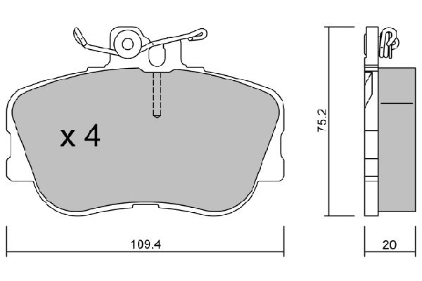 Zestaw klocków hamulcowych, hamulce tarczowe AISIN BPMB-1009