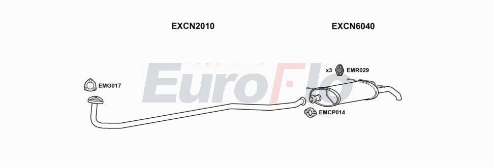Układ wydechowy EUROFLO CNAX101001