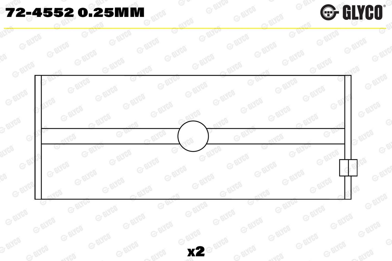 Cuzinet arbore cotit GLYCO 72-4552 0.25mm