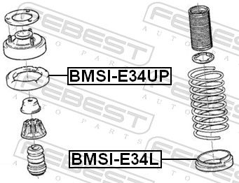 Levně Miska pružiny FEBEST BMSI-E34L